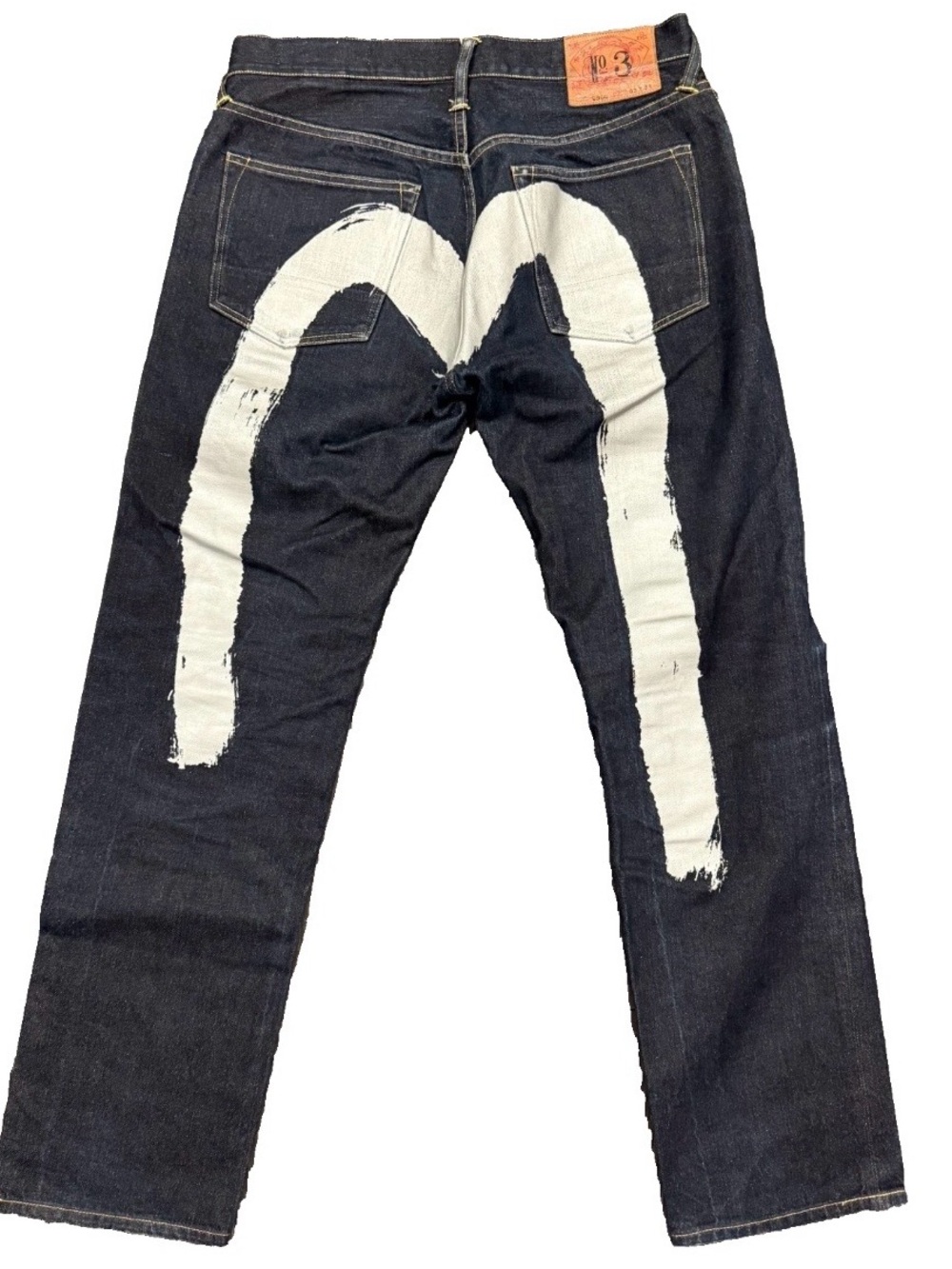 Evisu Daicock Silver Logo Selvedge Jeans Denim No. 3 Lot 2000 Men's sz. 32 x 30